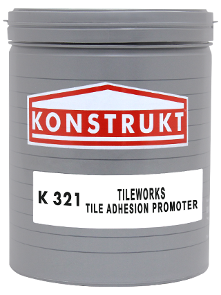 Konstrukt Tileworks K-321 Tile Adhesion Promoter and K-302 All-Purpose Tile Adhesive